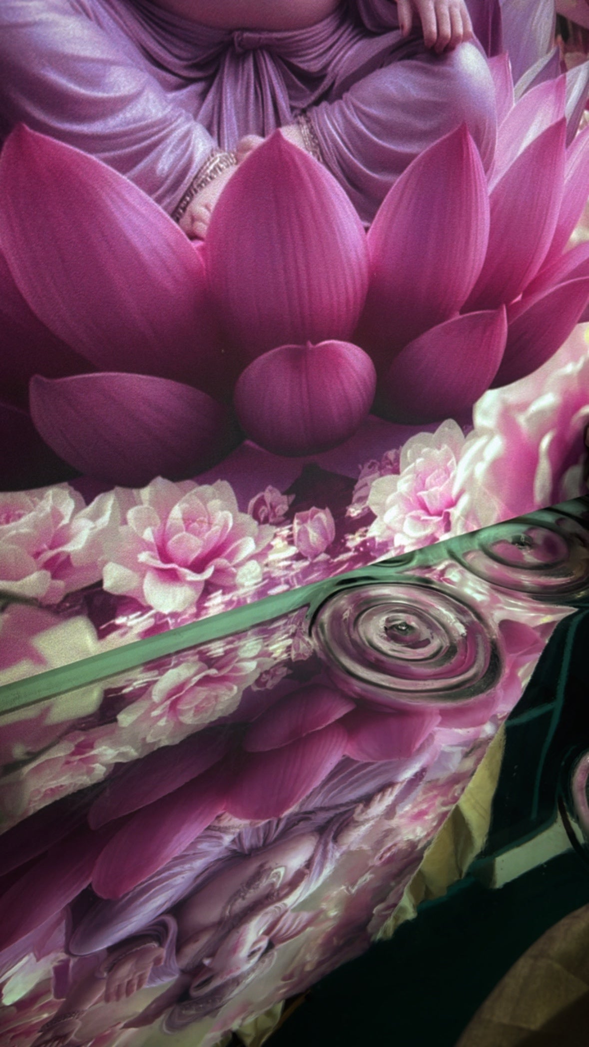 Divine Lotus Ganesha Art Panel (Canvas)