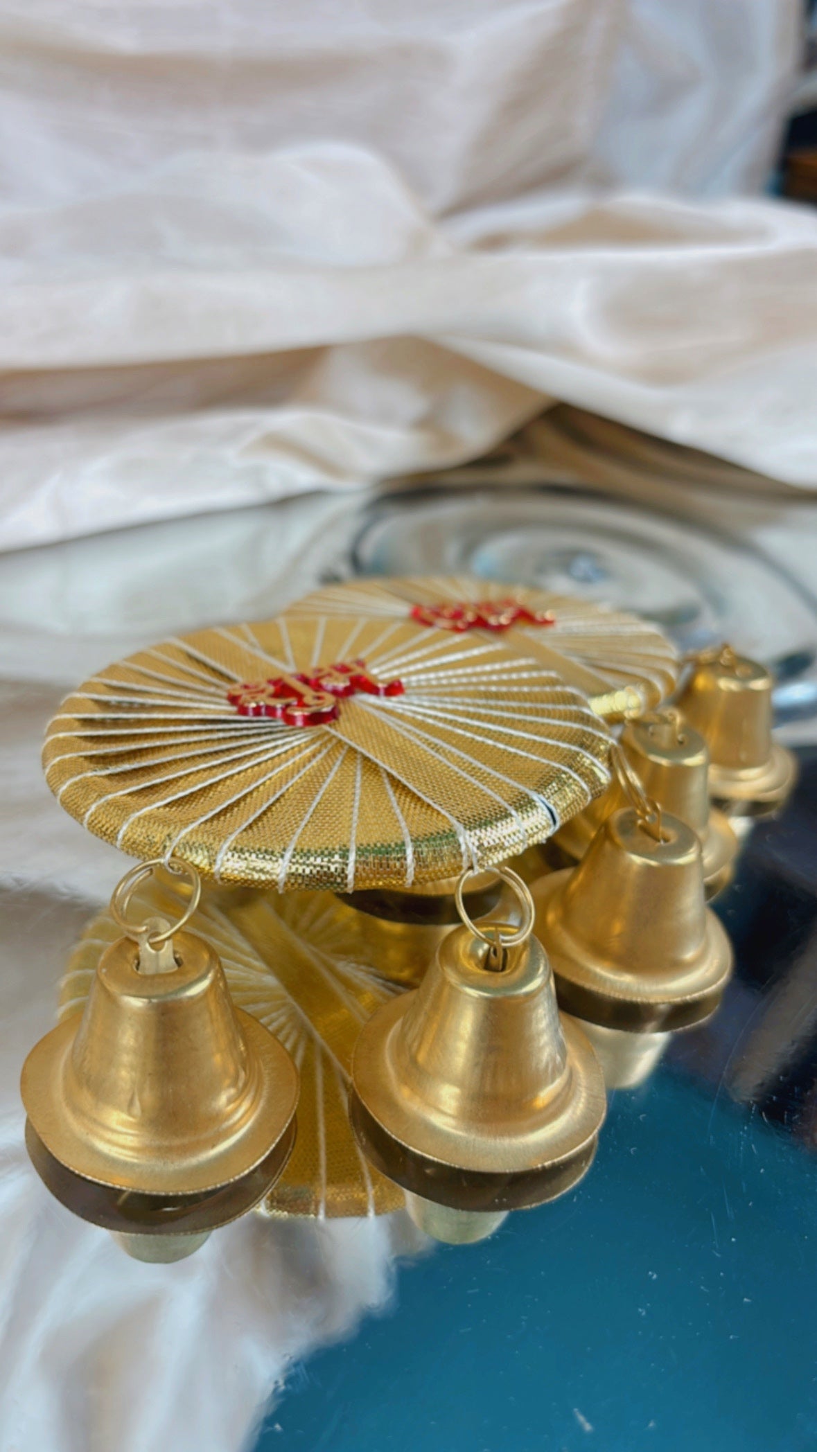 Round Bell Shubh Labh Hanging - Set Of 10