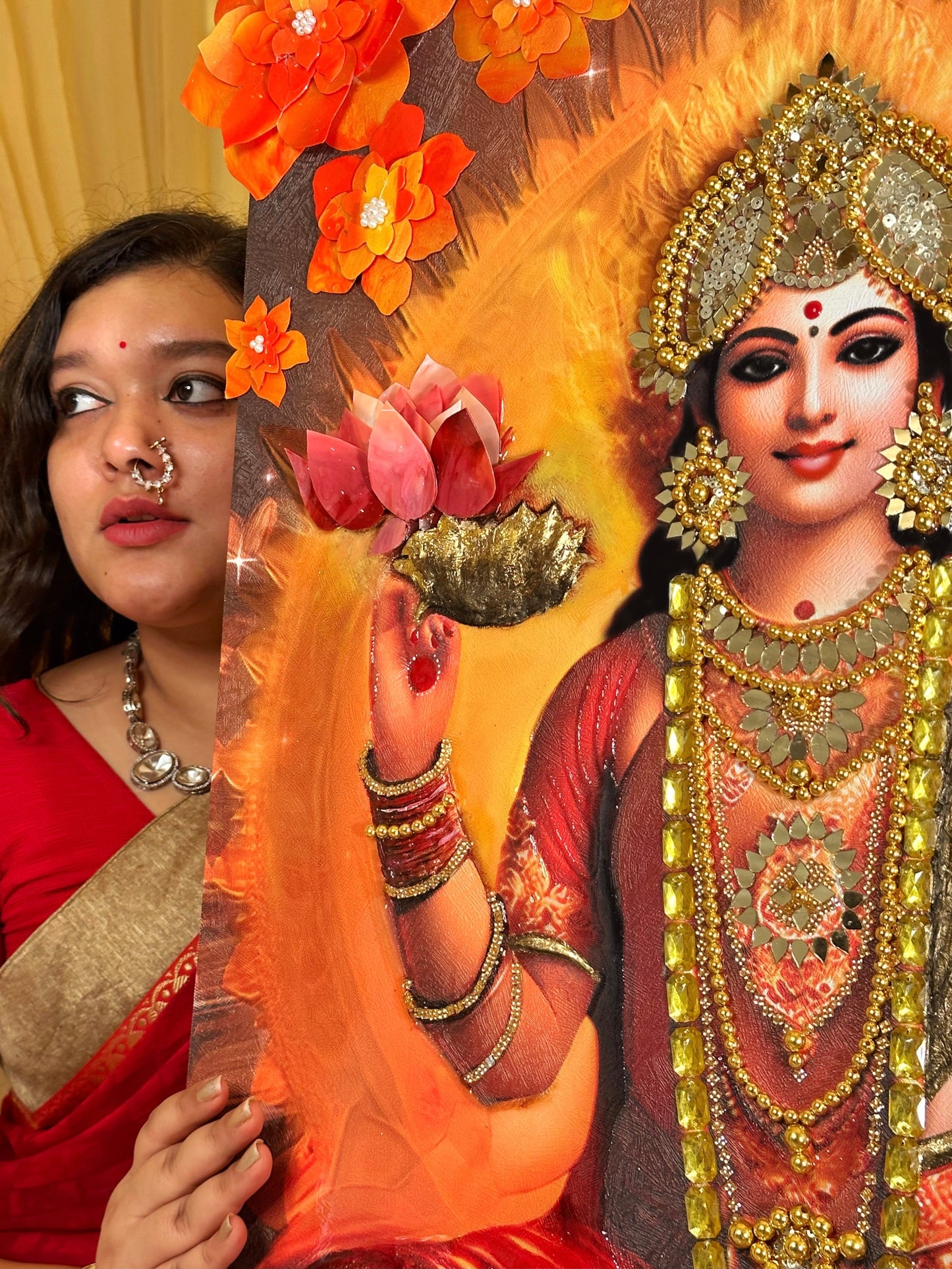 DIY LAXMI MAA MIX MEDIA CANVAS KIT