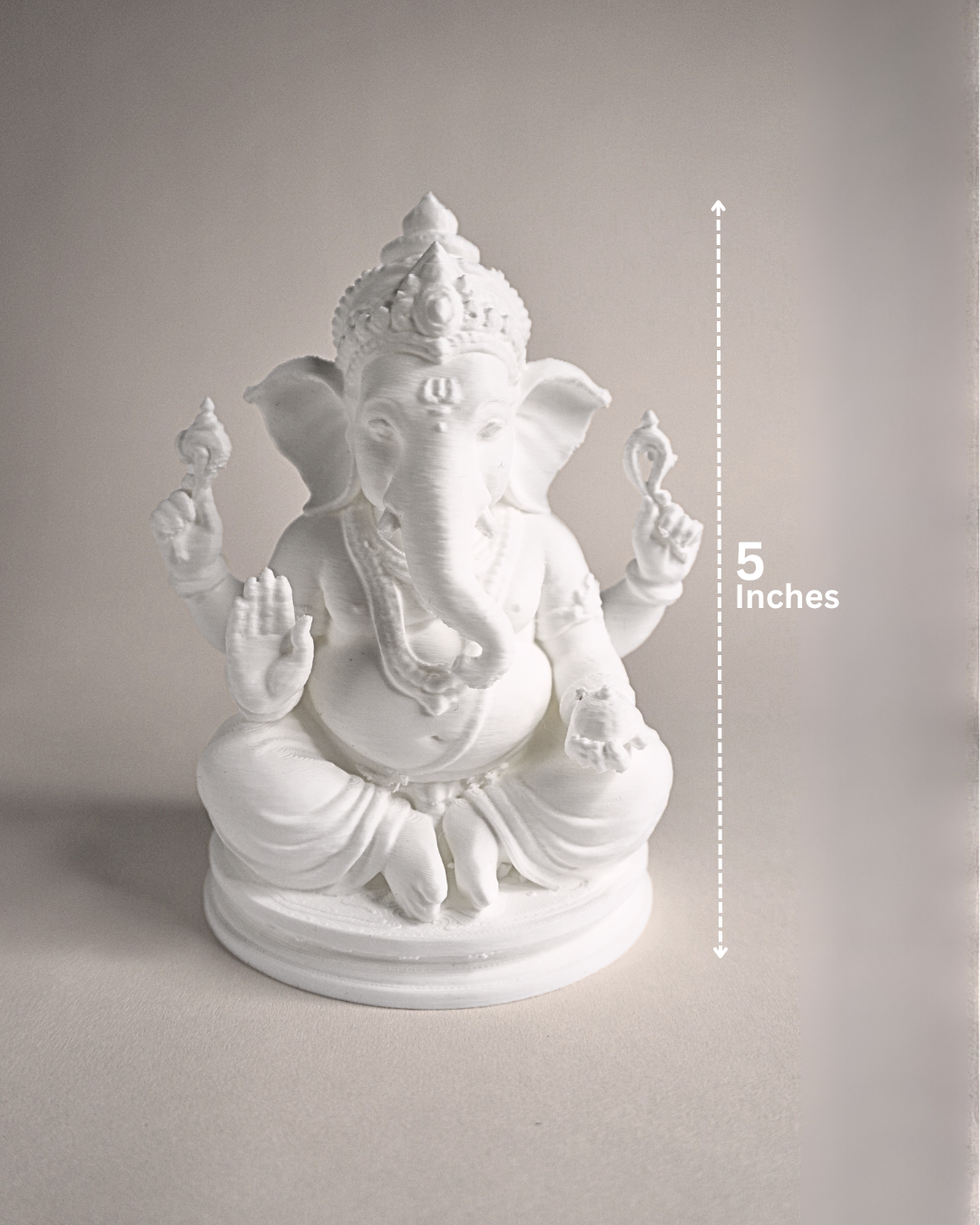 5-Inch Classic 3D Printed Lord Ganesha Idol