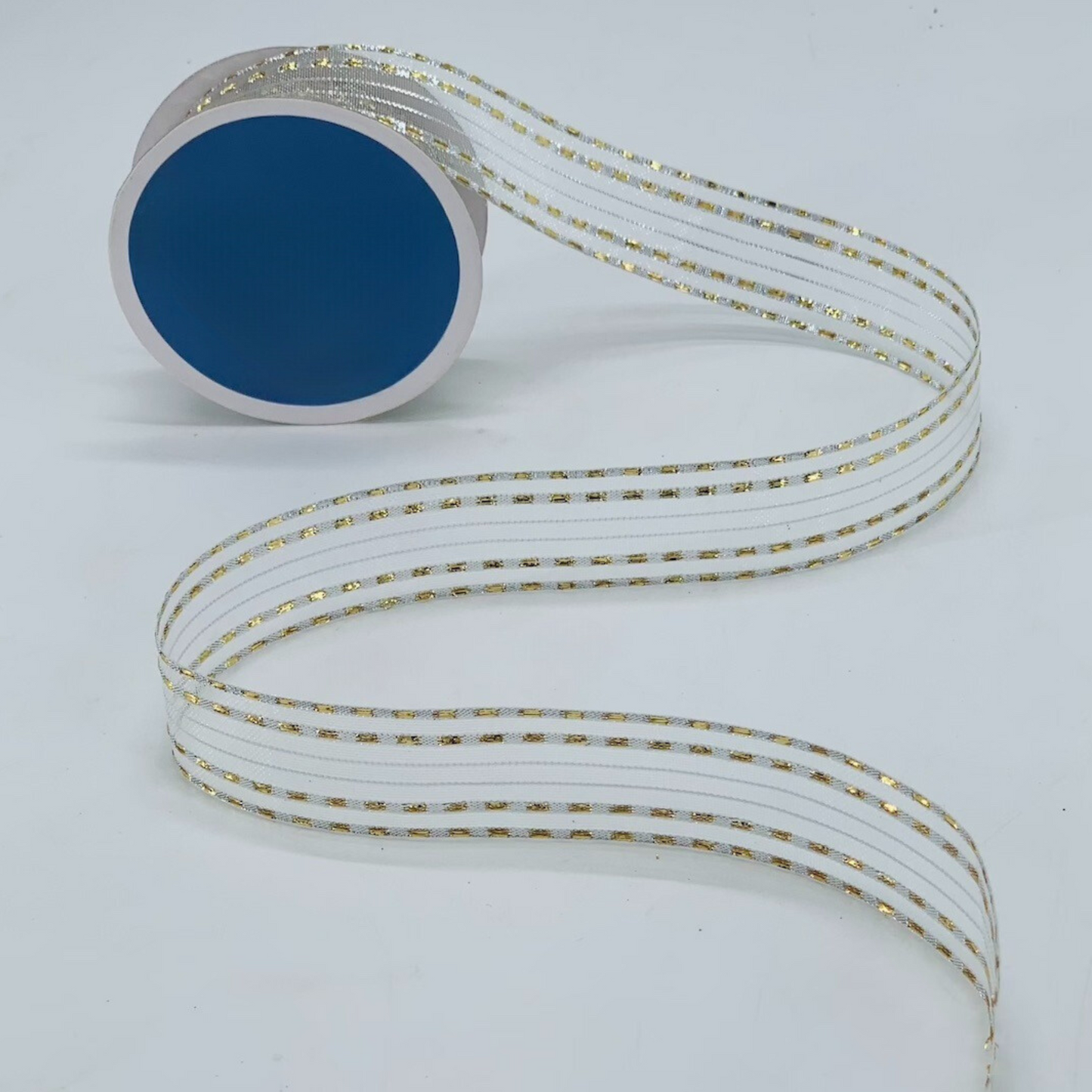 Silver Sheer Ribbon with Silver Hints - 1 metre