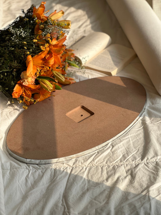 Oval Acrylic Mirror Clock