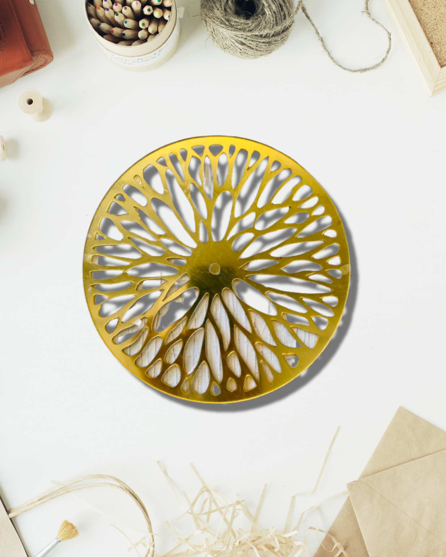 Floral Clock Decoration Acrylic Cut Out