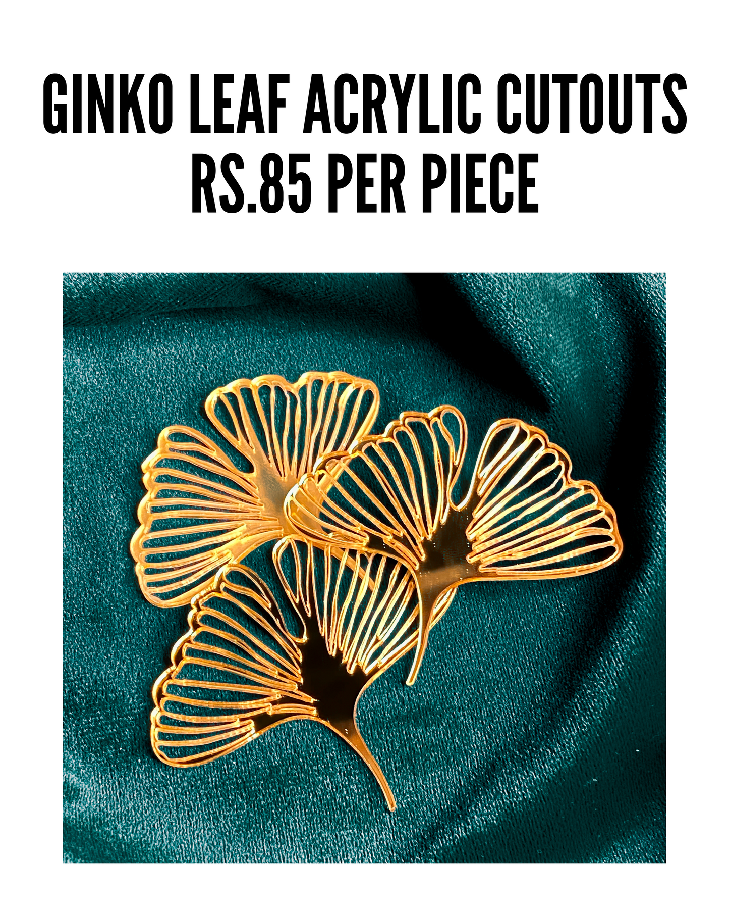 GINGKO LEAF ACRYLIC CUTOUT (SET OF 5)