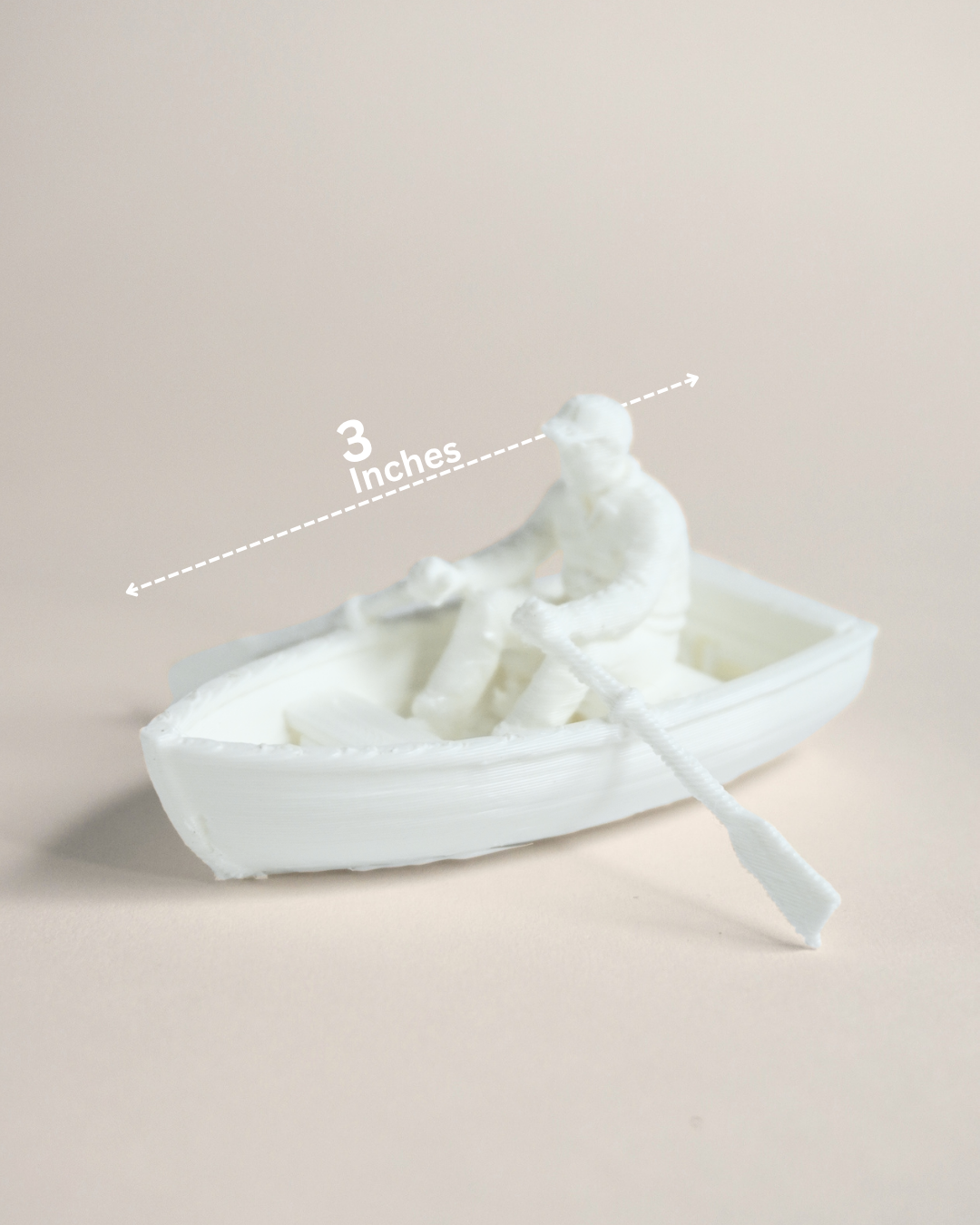 3 Inches 3D Printed Boat with Boatman (Set Of 5)