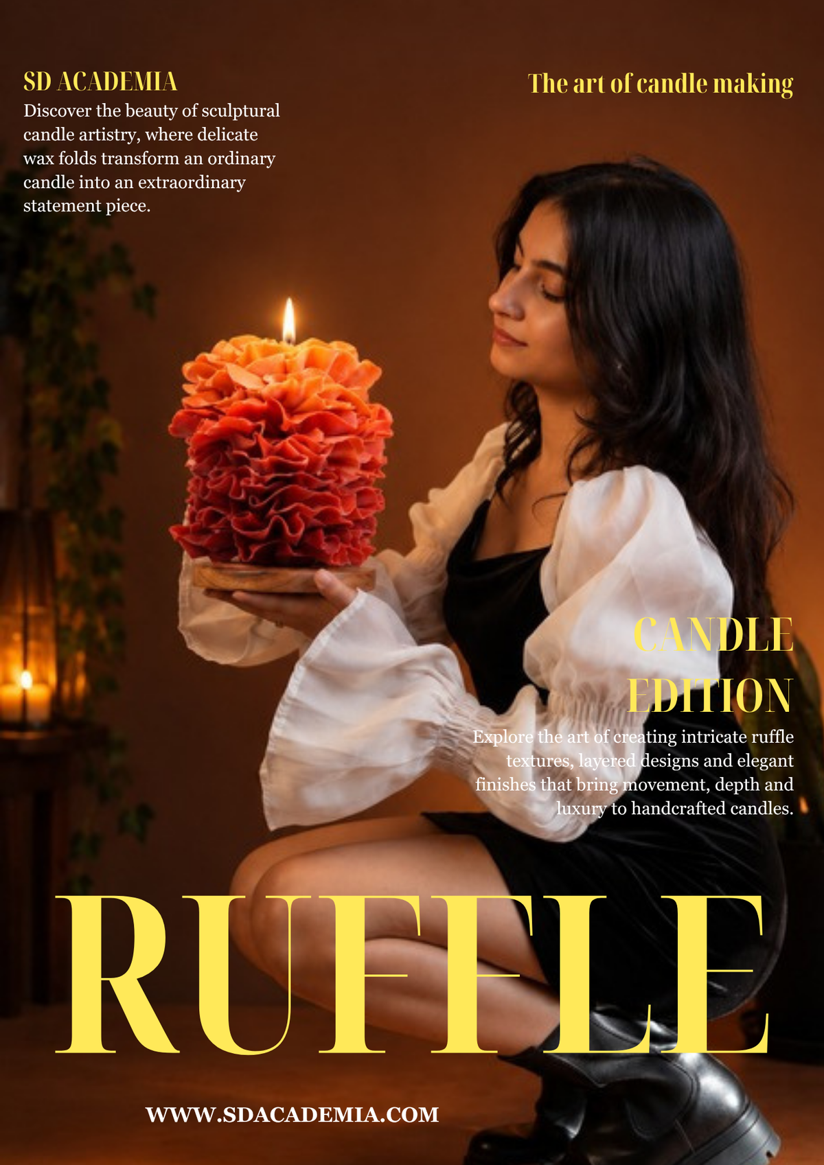 Ruffle Candle Making DIY Kit - Sculpting Beeswax & Mould Set