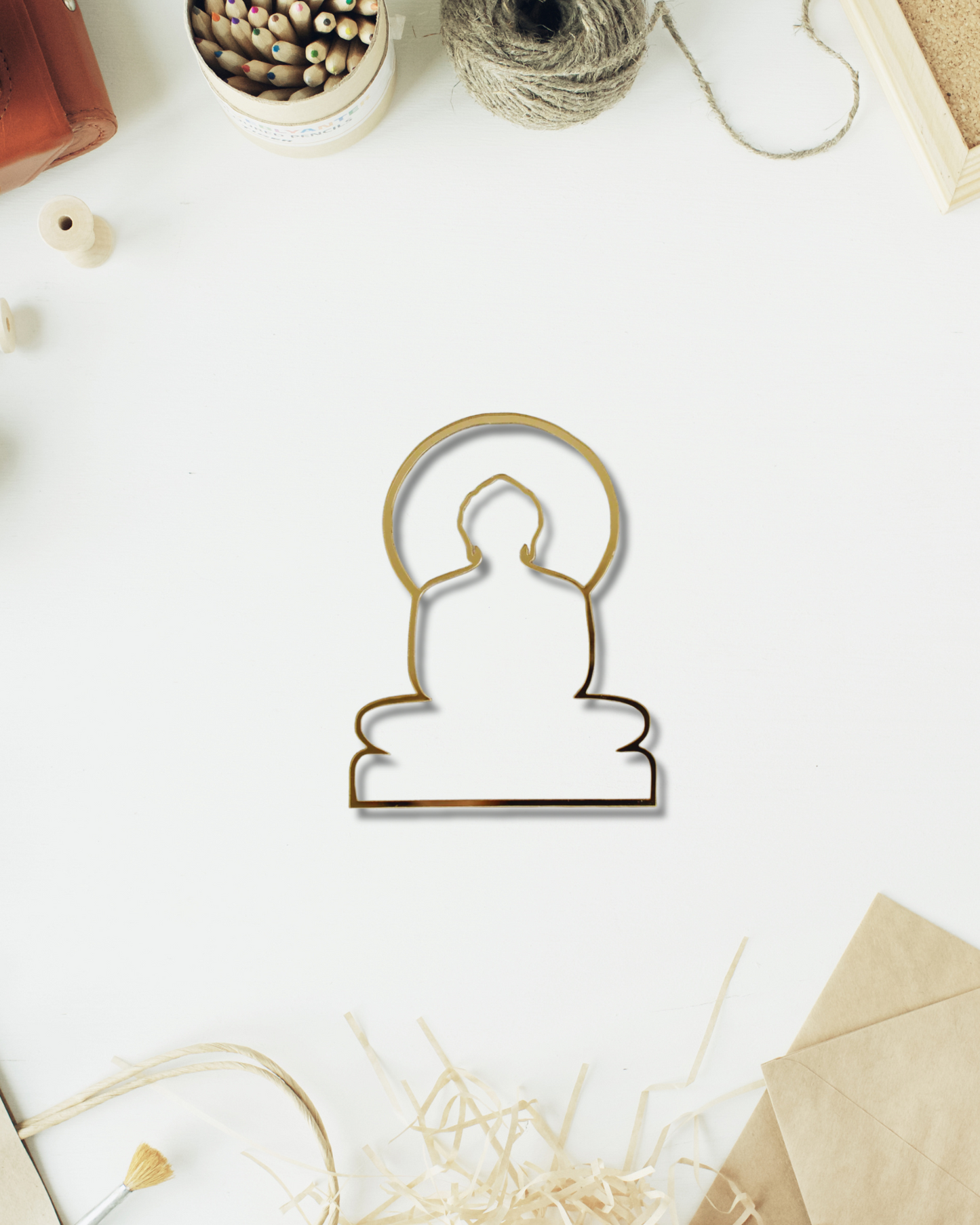 Mahavir with Ring Acrylic Cut Out