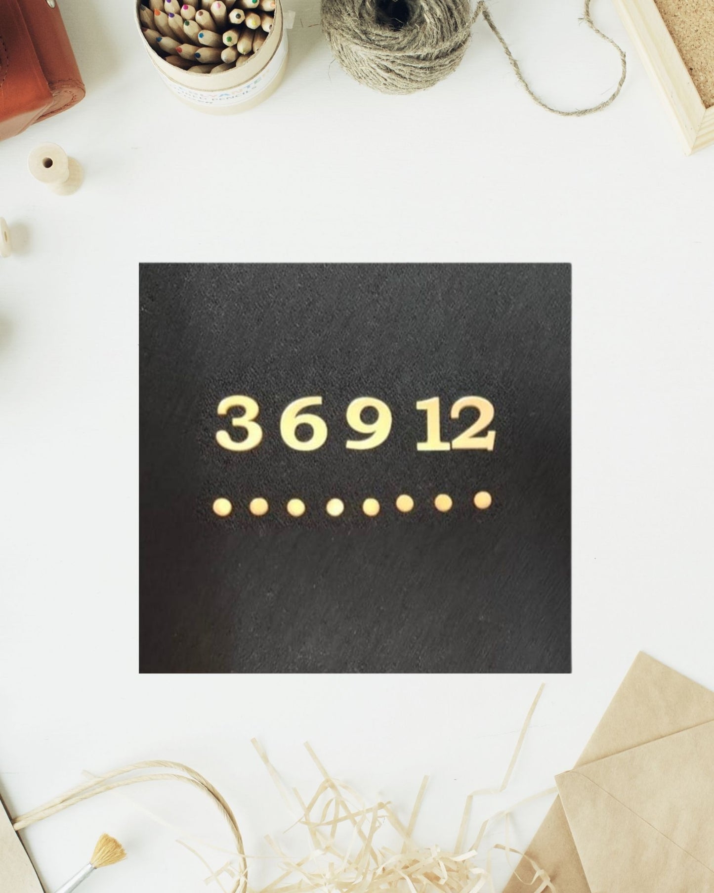 Acrylic number with dots