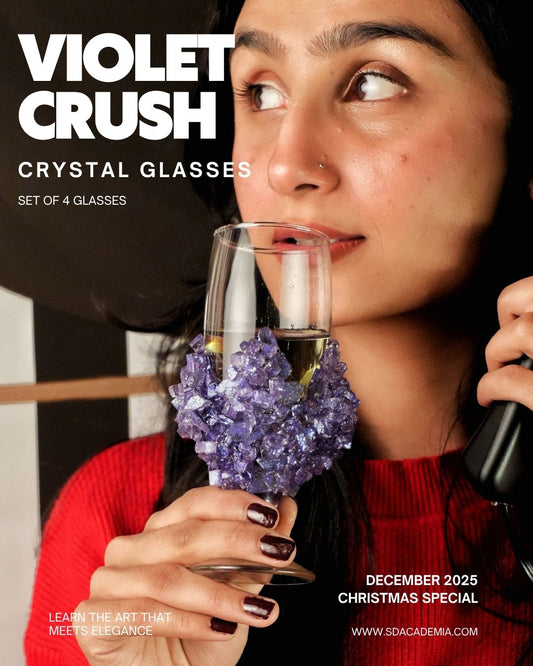 Violet Crush Crystal Glass Kit (Set of 4 Glasses)
