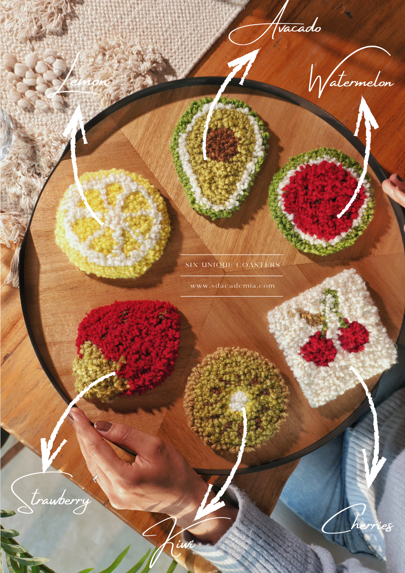 The Fruity Six Coasters Set