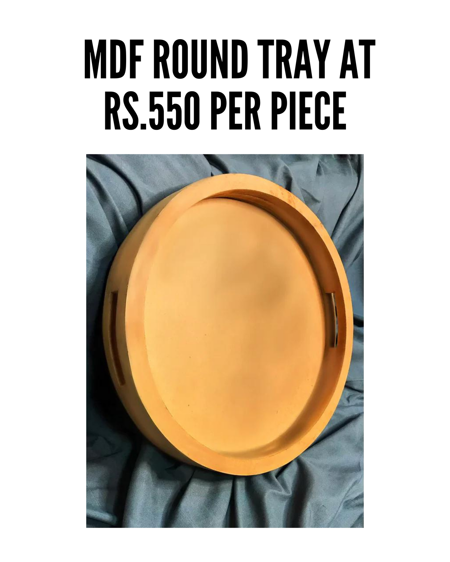 MDF Circular Tray Set of 5