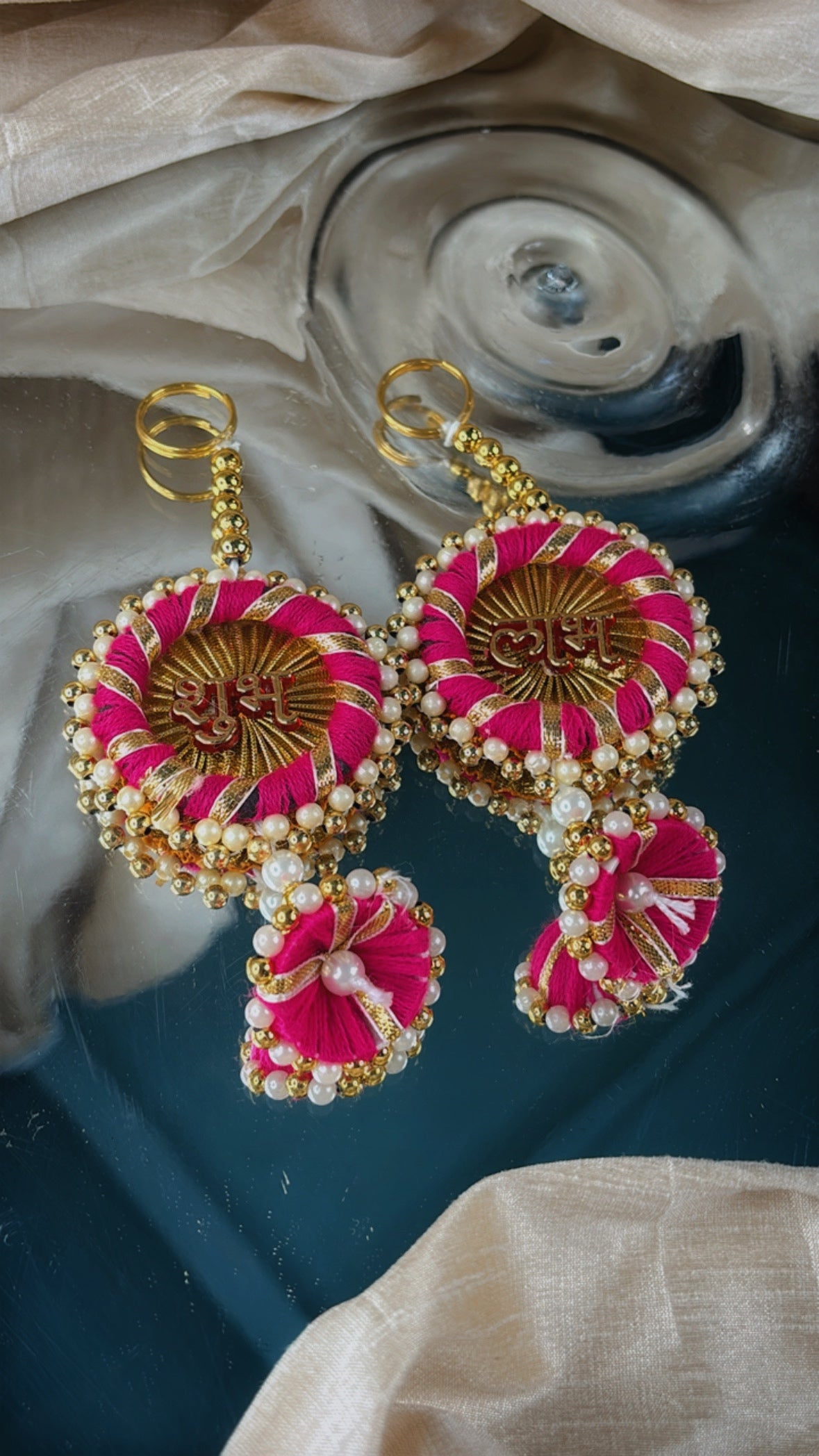 Rose Pearl - Shubh Labh Hangings - Set Of 10