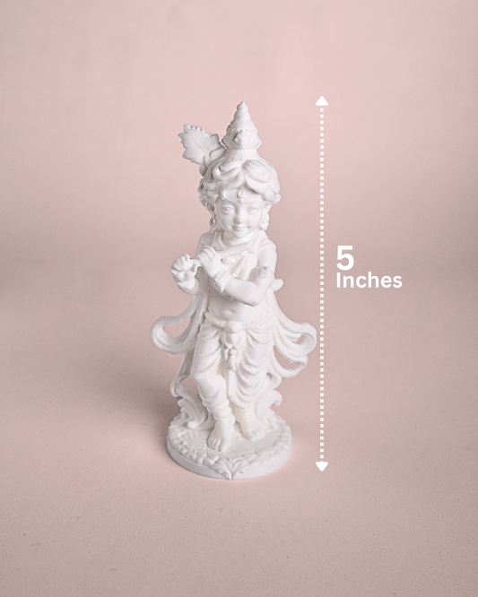 5-Inch 3D Printed Standing Lord Krishna Idol