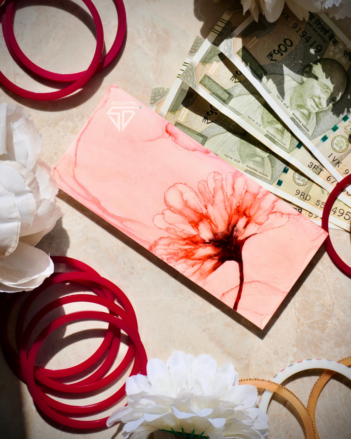 Alcohol Ink : Shagun Card - DIY Kit (SET OF 8 CARDS)