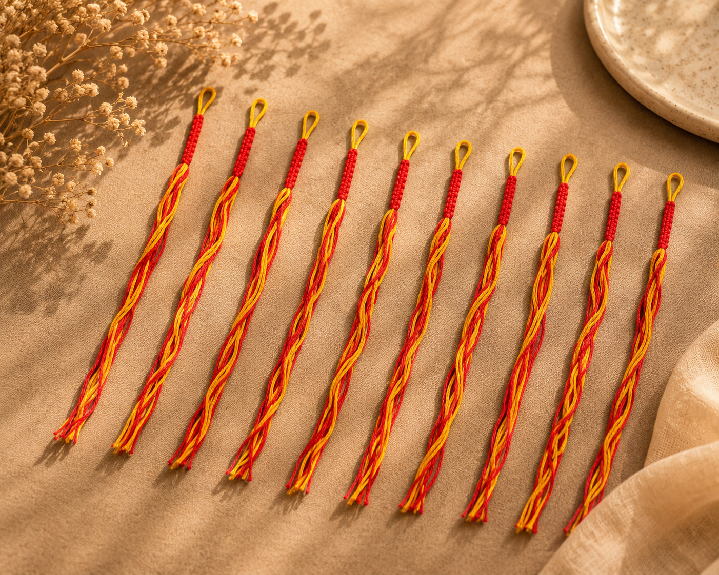 Red Yellow Thread Set (Pack of 10)