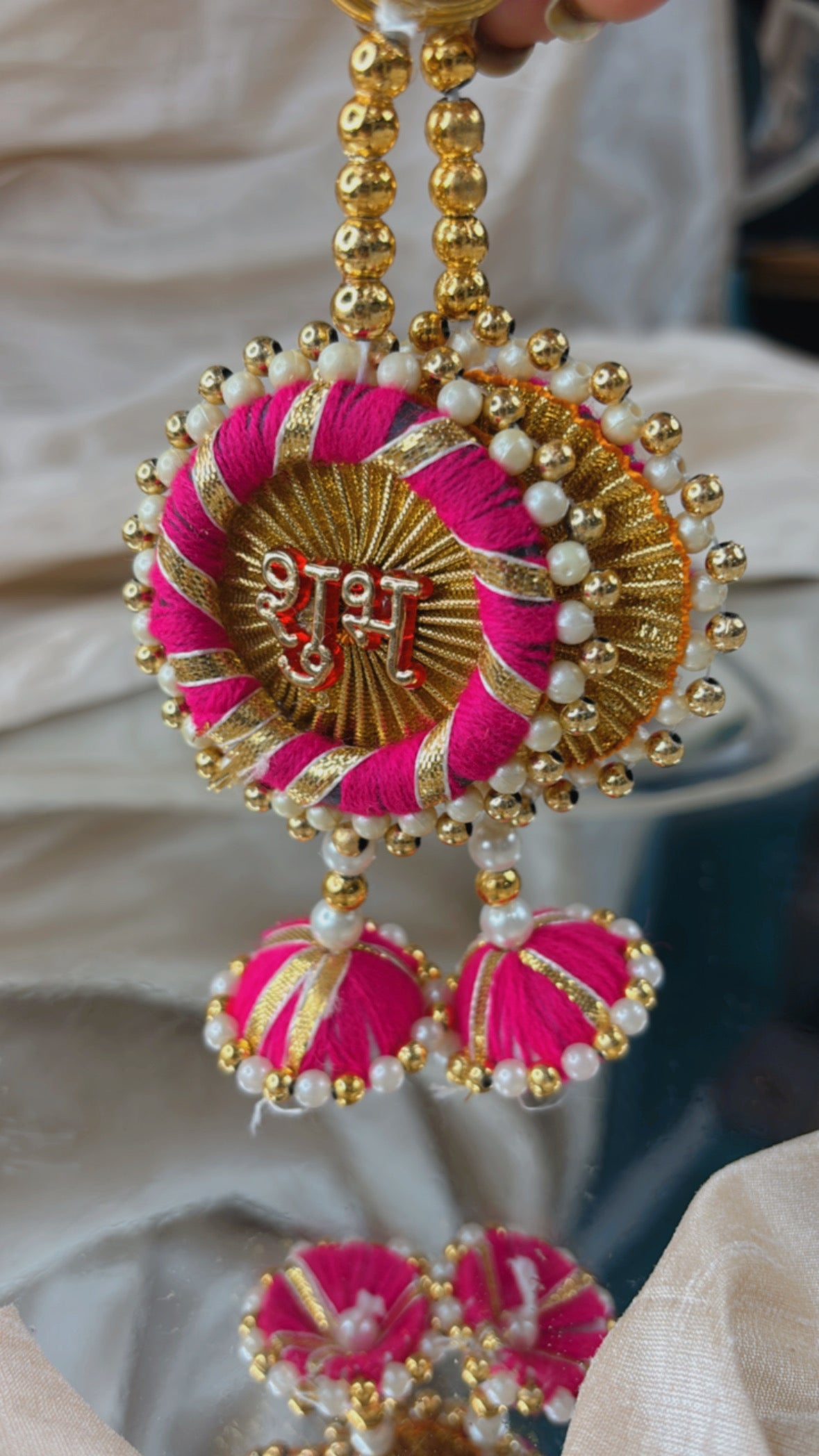 Rose Pearl - Shubh Labh Hangings - Set Of 10