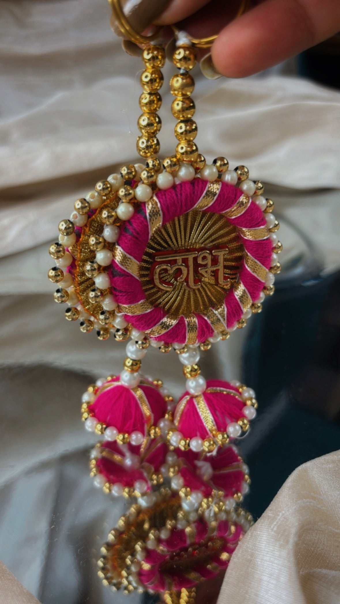 Rose Pearl - Shubh Labh Hangings - Set Of 10