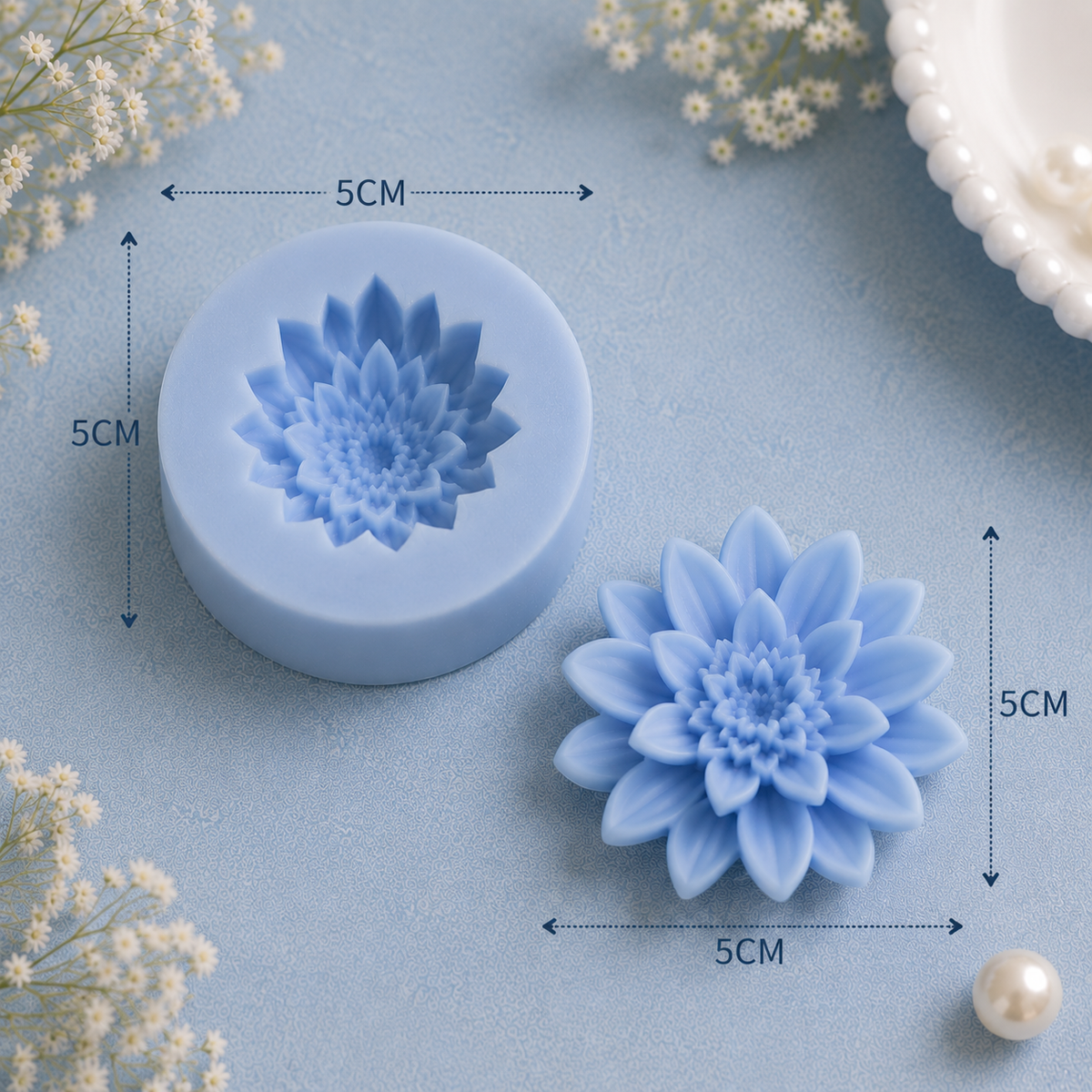 Blooming Lotus Flower Silicone Mould
