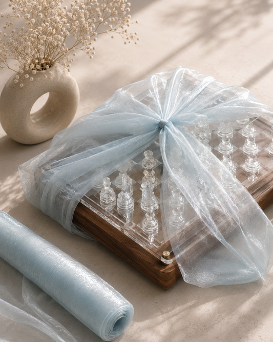 Premium Silver Tissue Organza Net Roll | 4.5m x 120cm