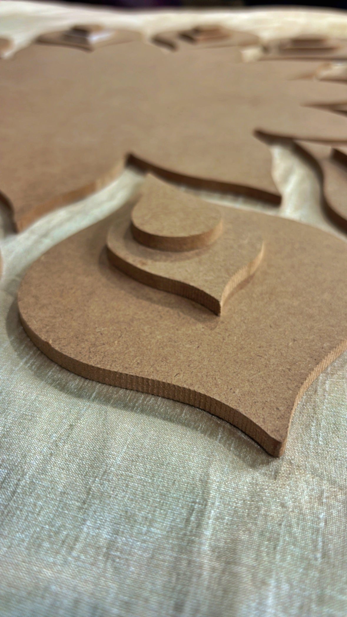 Royal Feather Rangoli MDF Structure - Set Of 5