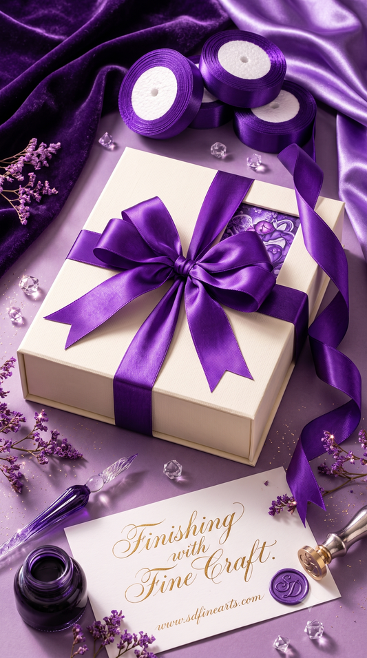 1 Inch Purple Satin Ribbon (25 Yards) | Premium Craft & Wrapping Ribbon