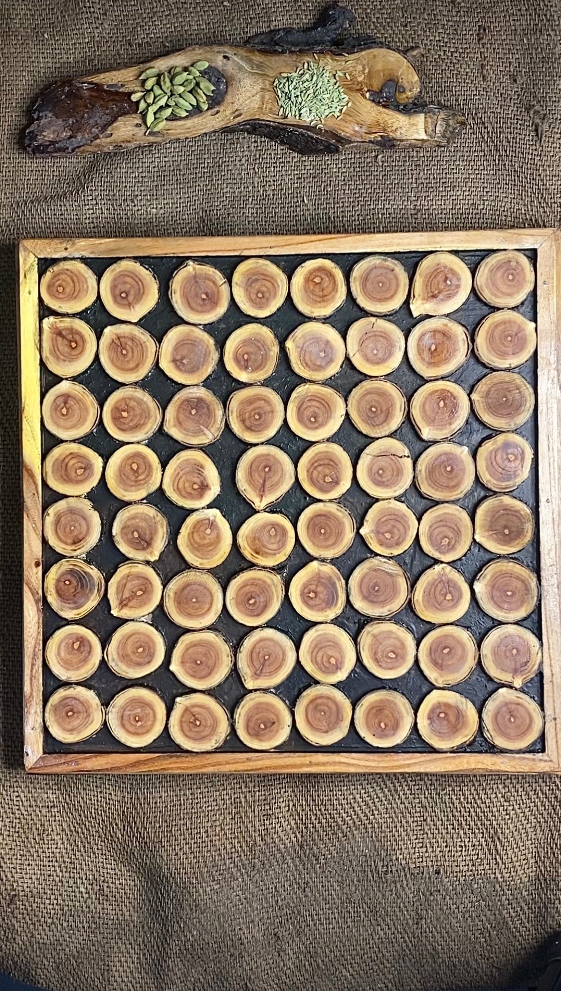 Mini Logs Square Table with Legs
