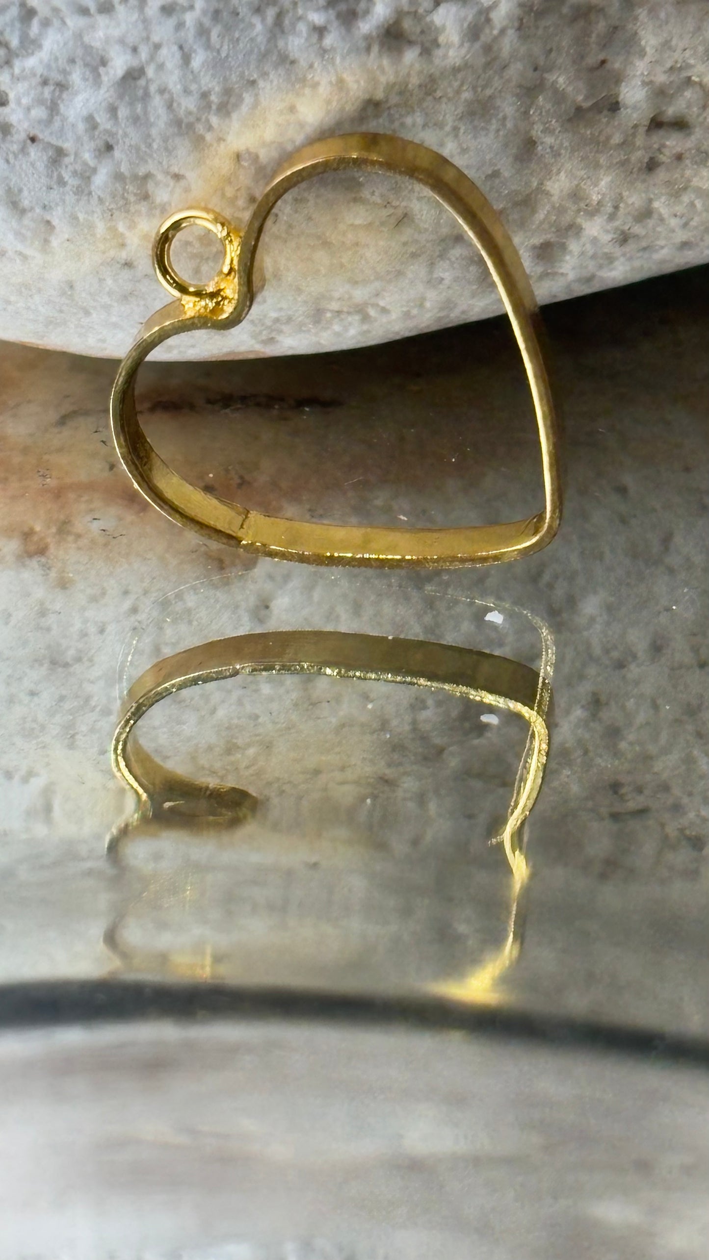 Golden Heart Shaped Bazel