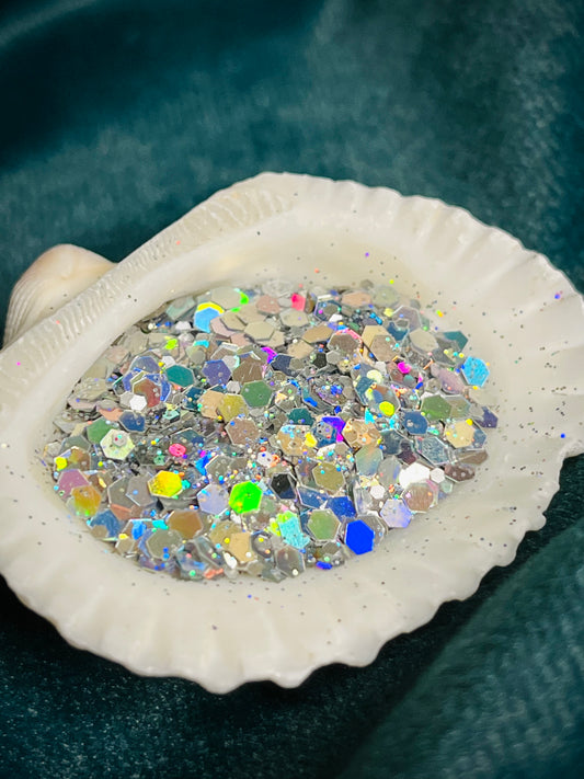 Silver Flake Glitters (25 Grams)