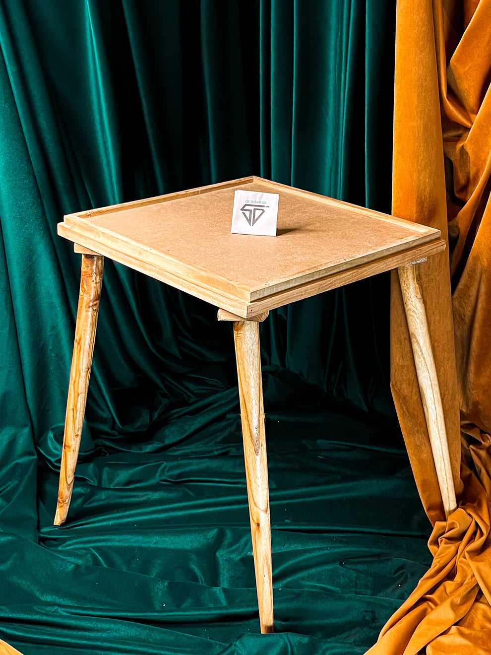 Square Table with Wooden legs (Set of 5)