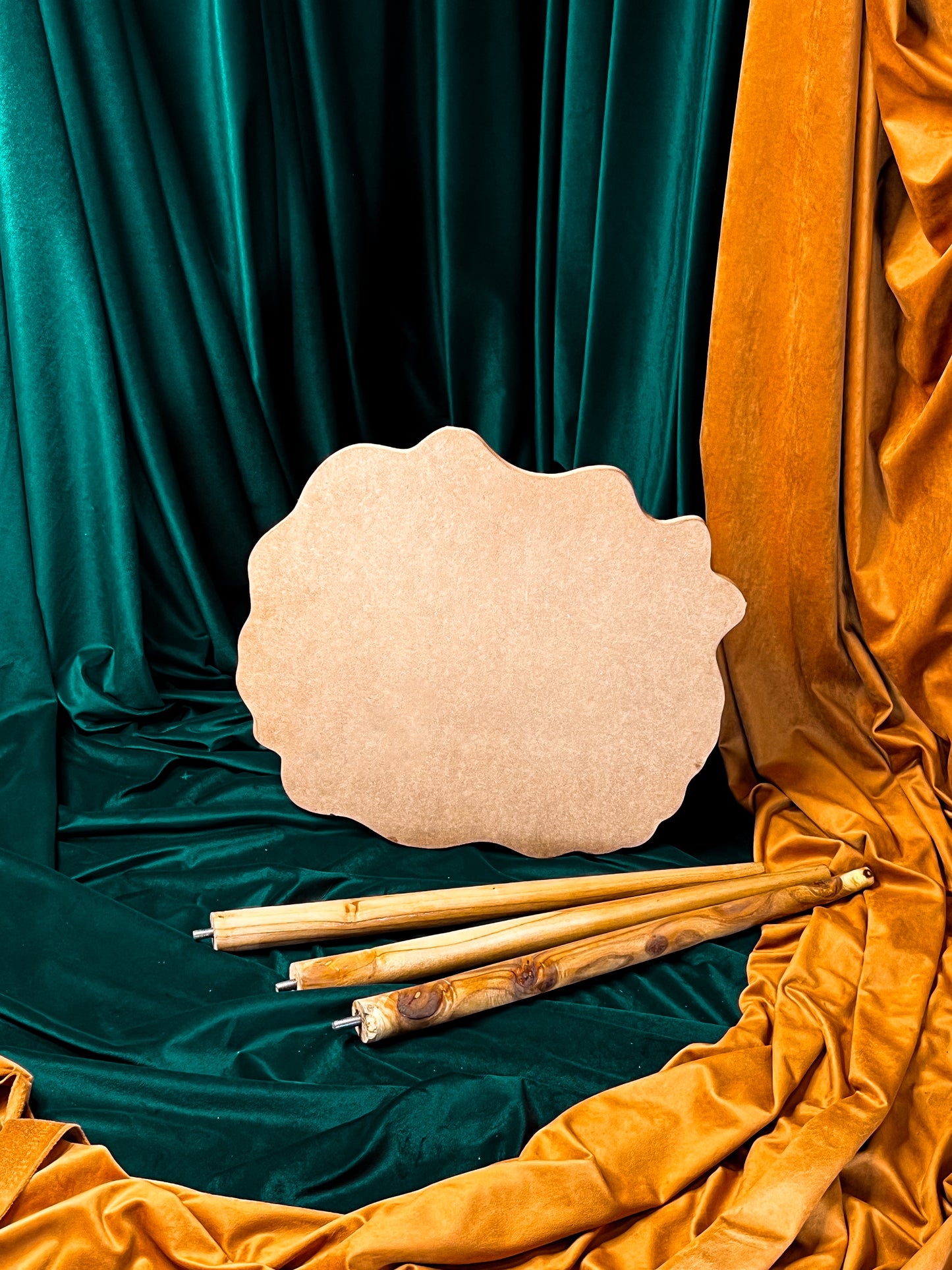 Amoeba Table with Wooden Legs