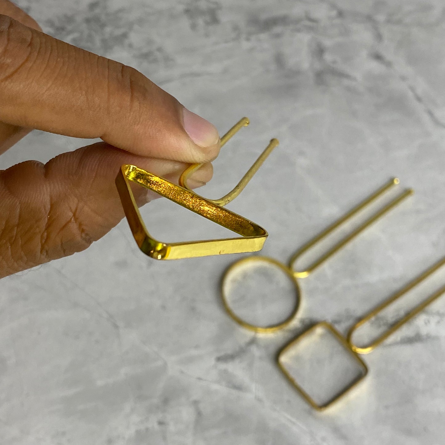 Triangle Gold Hairpin