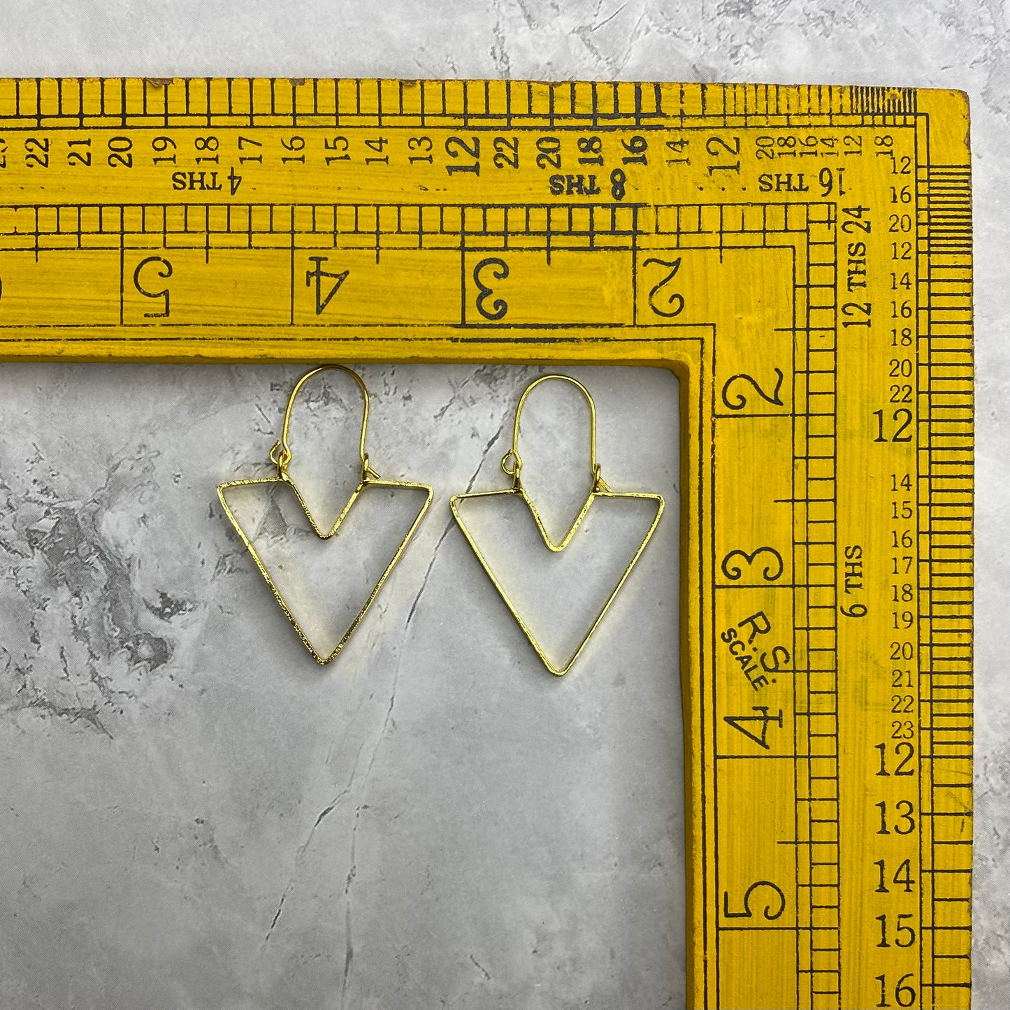 V-Shape Earring Base - Gold