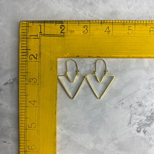 V-Shape Earring Base - Gold