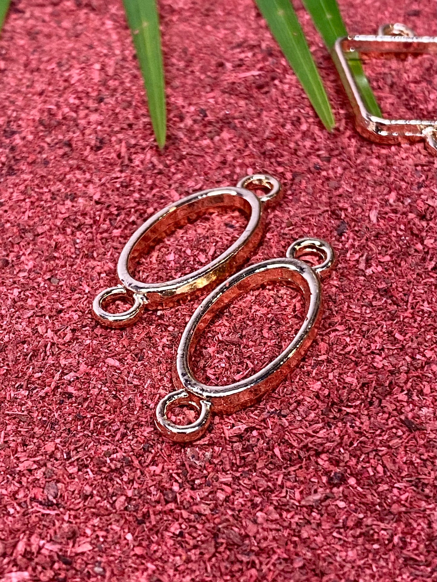 Rose Gold Bezel Set for Jewelry Creation - 10 Pieces