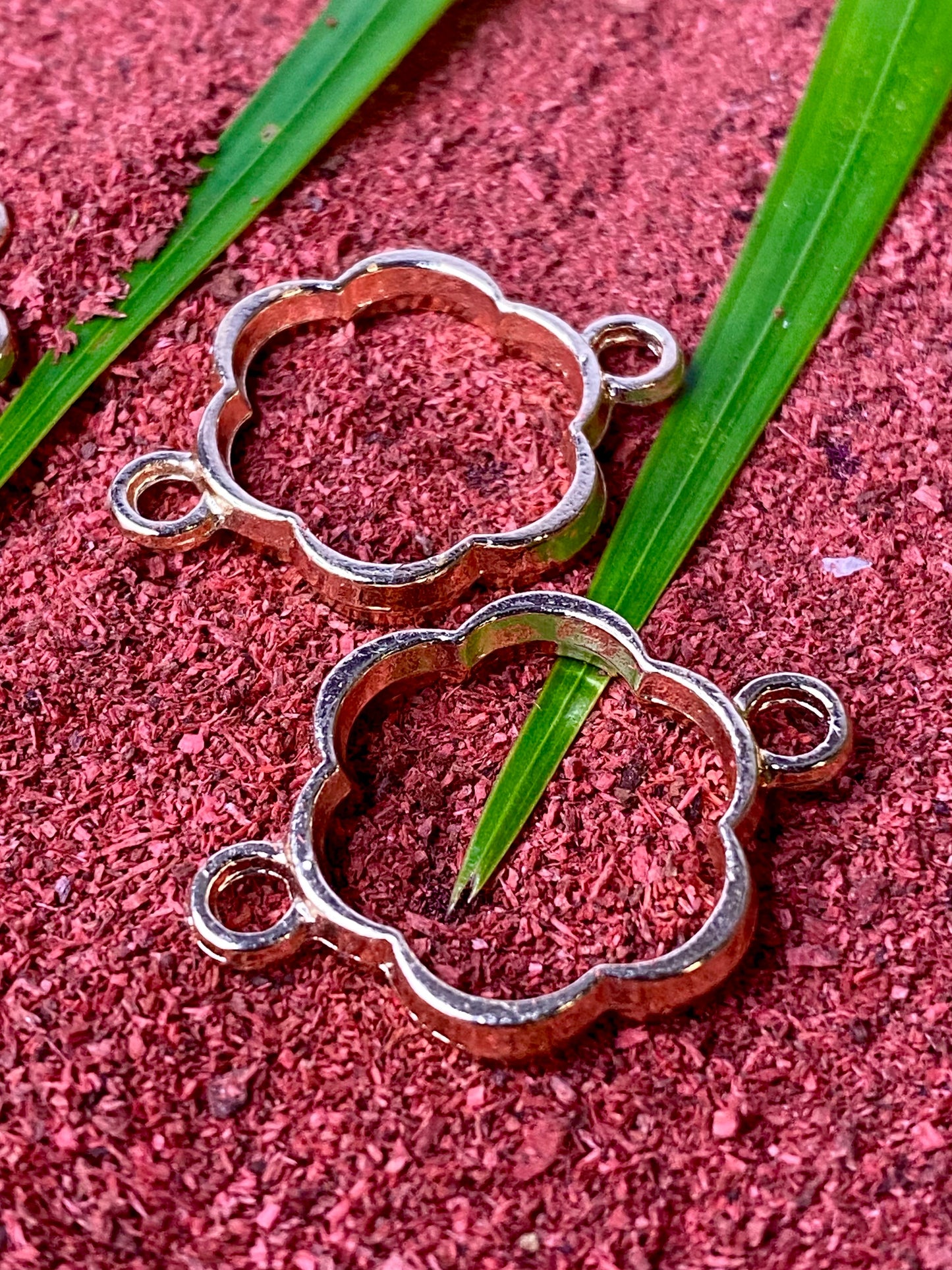 Rose Gold Bezel Set for Jewelry Creation - 10 Pieces