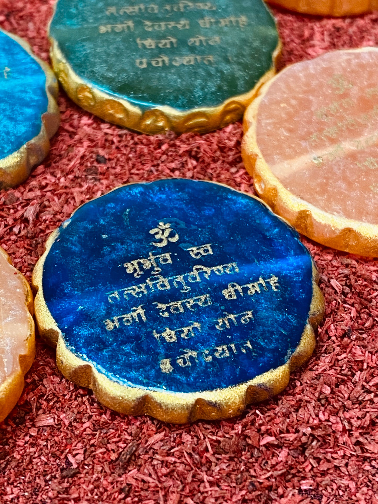 Resin Rakhi Base- Gayatri Mantra Set of 10
