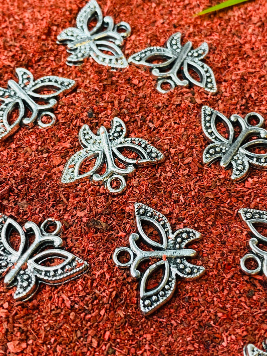 Butterfly Metal Charms - Set of 10