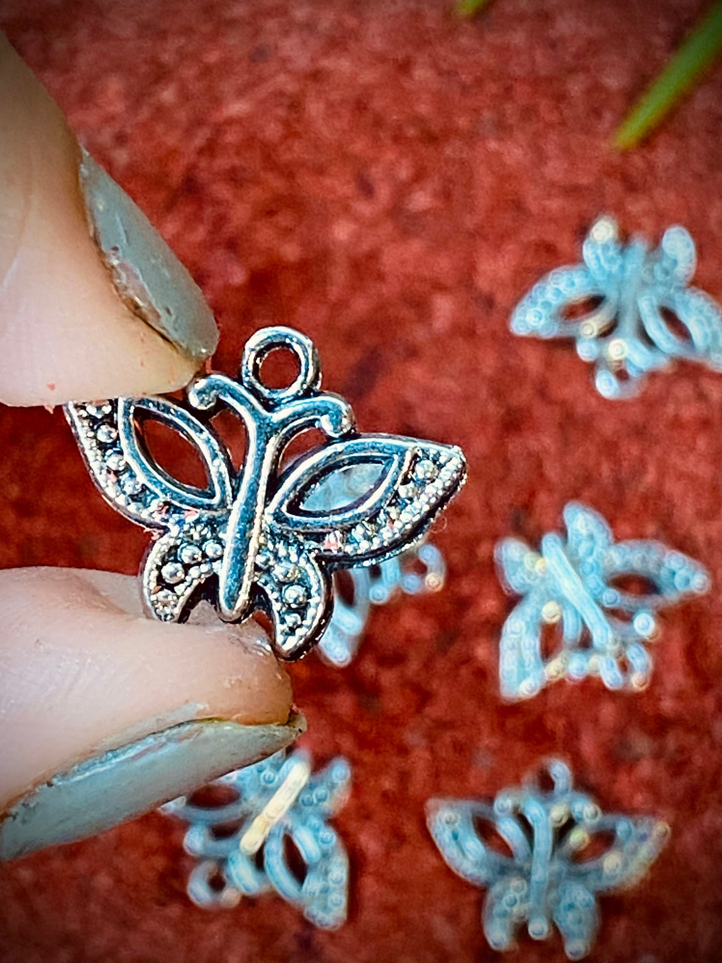 Butterfly Metal Charms - Set of 10