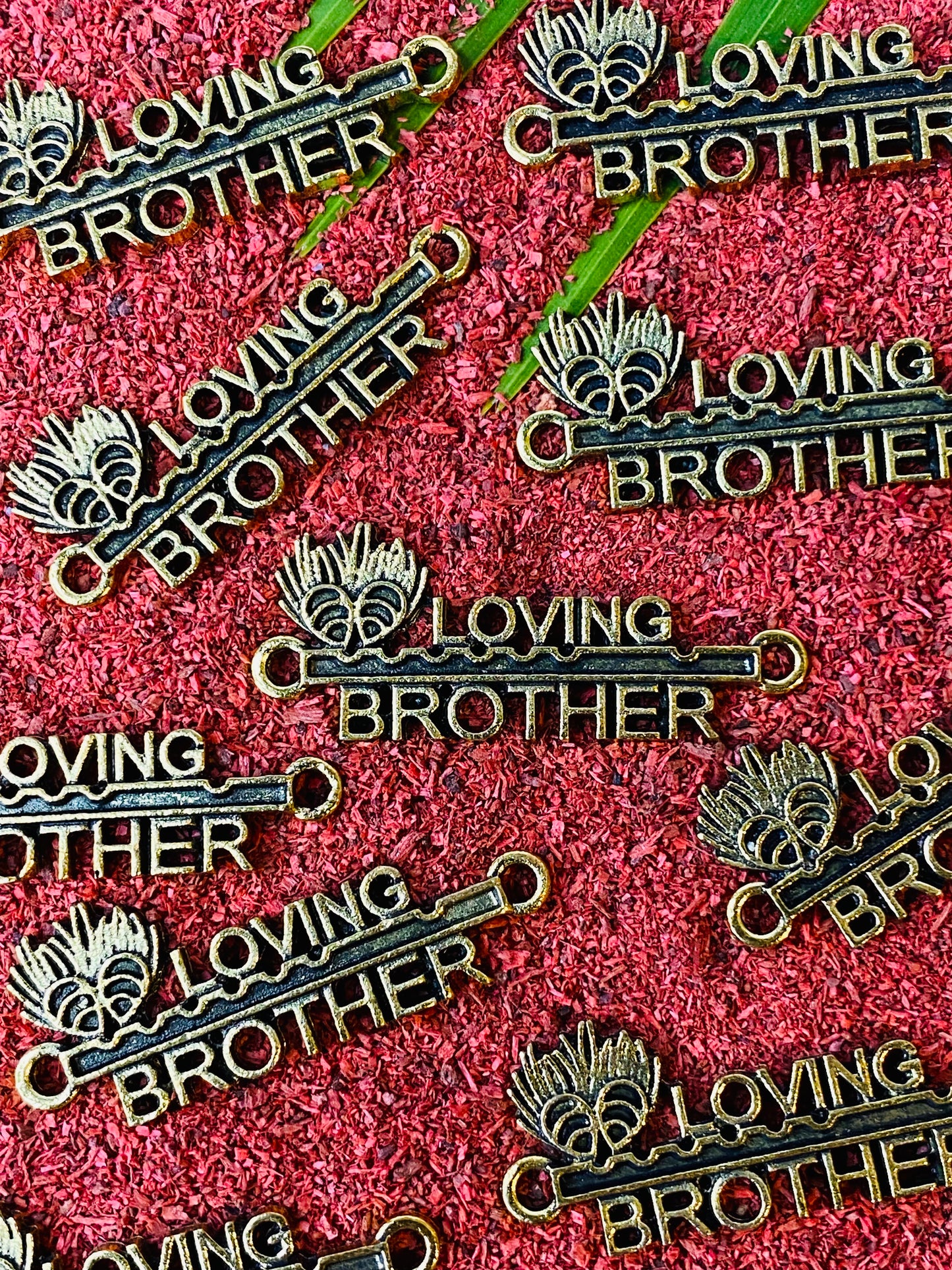 Loving Brother Metal Charm - Set of 5