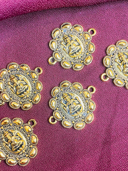 Ganesha (Oval) Metal Charm Set - Set of 5