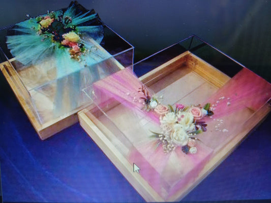 Wooden box with acrylic lid