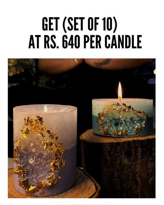 Crystal Core Candle- DIY Kit (10 Candles)