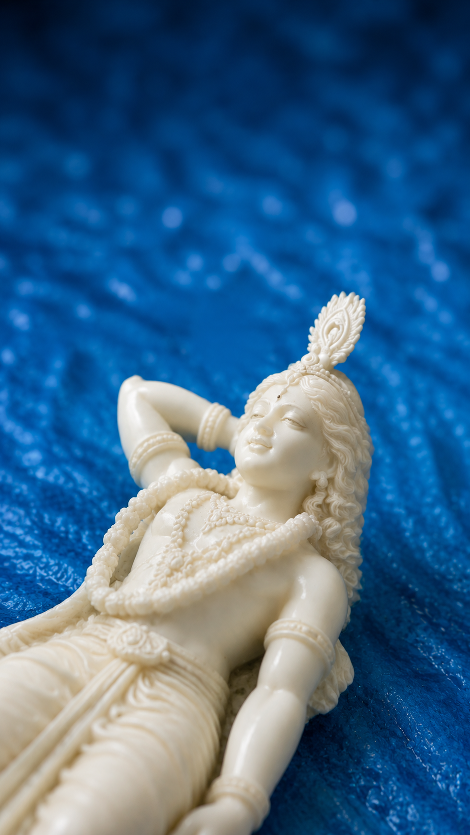 Lying Lord Krishna 3D Art Piece (5")