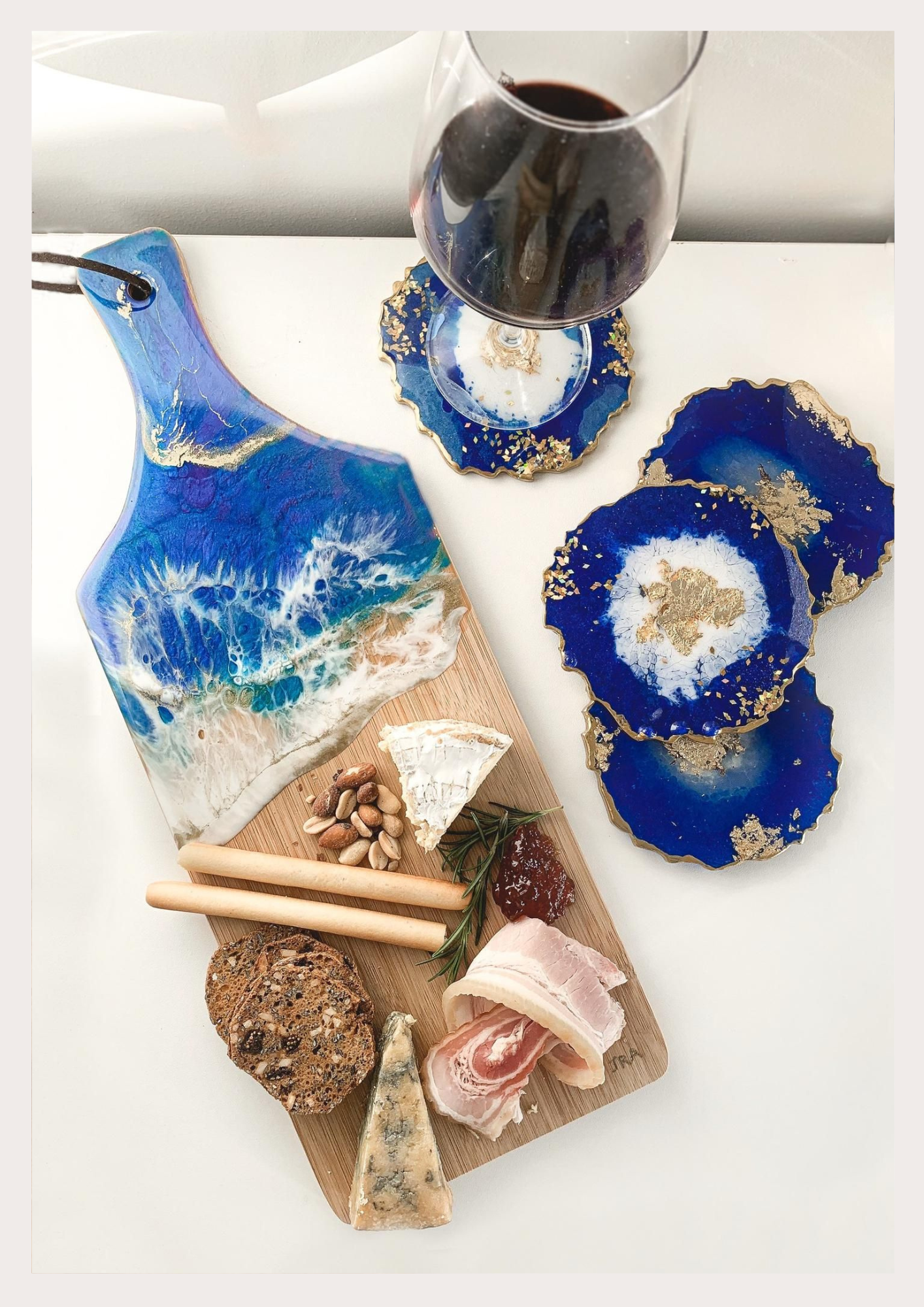 BEACH POUR WOODEN PLATTER KIT