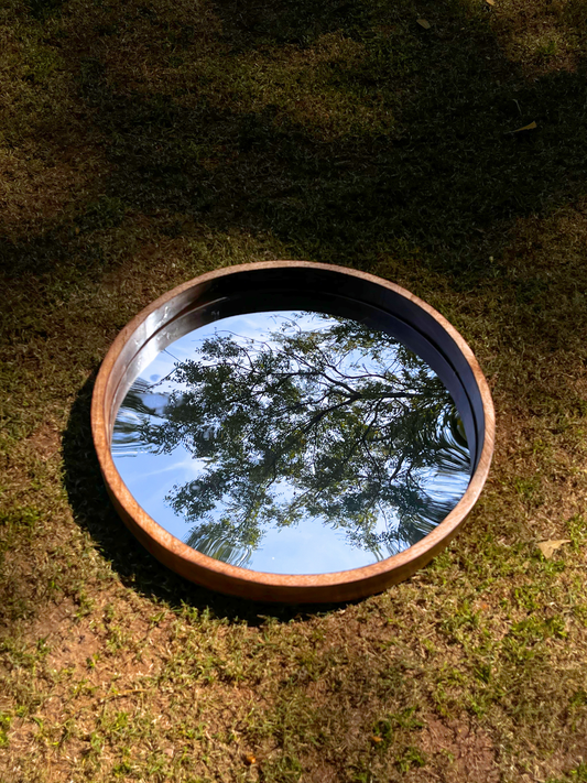 Wooden Mirror Structure - 16 Inches