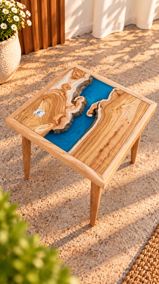 17x17" Wood River Table Base with Legs [Style 6]