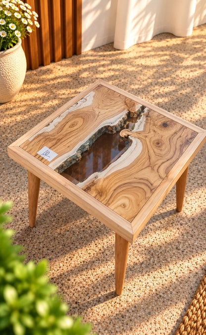 17x17" Wood River Table Base with Legs [Style 10]