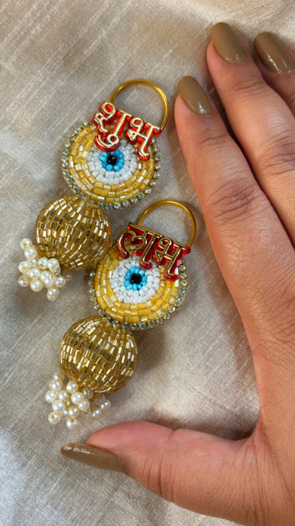 Evil Eye Shubh Labh Hangings - Set Of 10