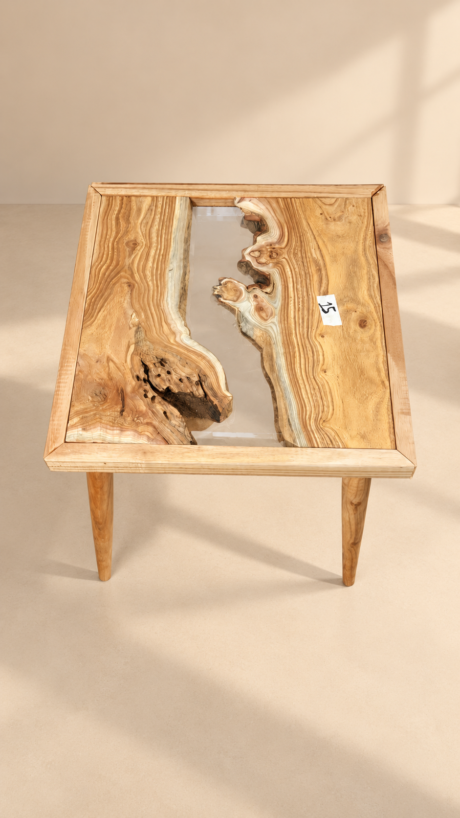 17x17" Wood River Table Base with Legs [Style 15]