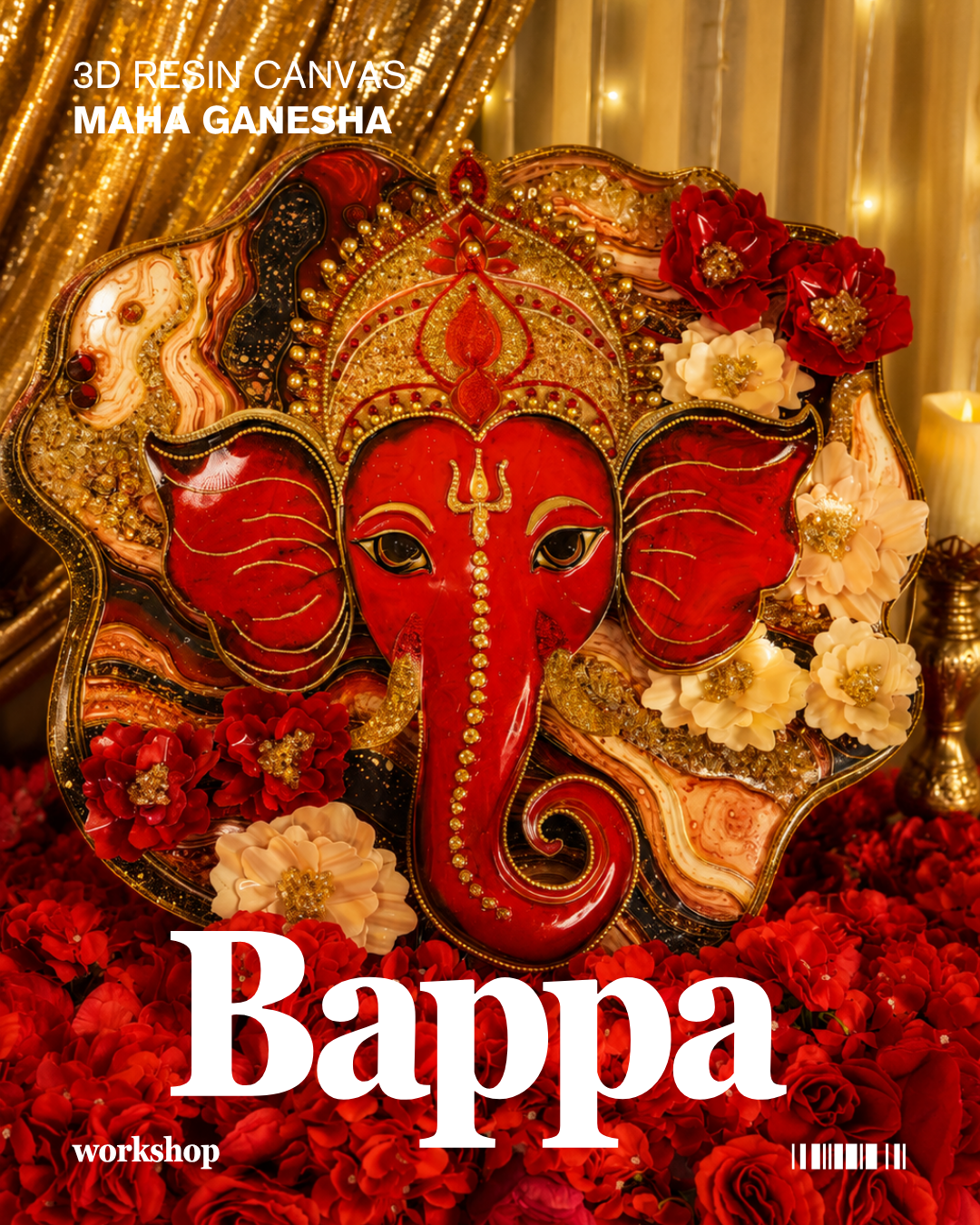 Maha Ganesha (3D Resin Canvas)